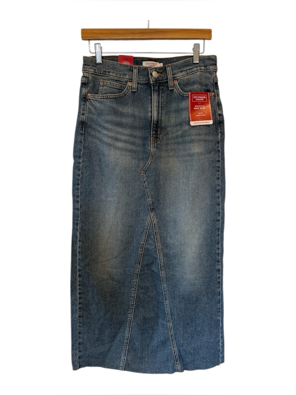 Levi's Blue Denim Maxi Skirt